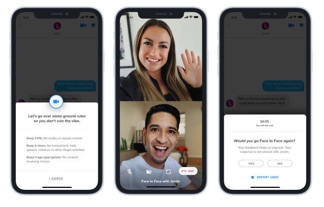 Tinder'da 'Yüz Yüze' video görüşmesi yapmak artık mümkün