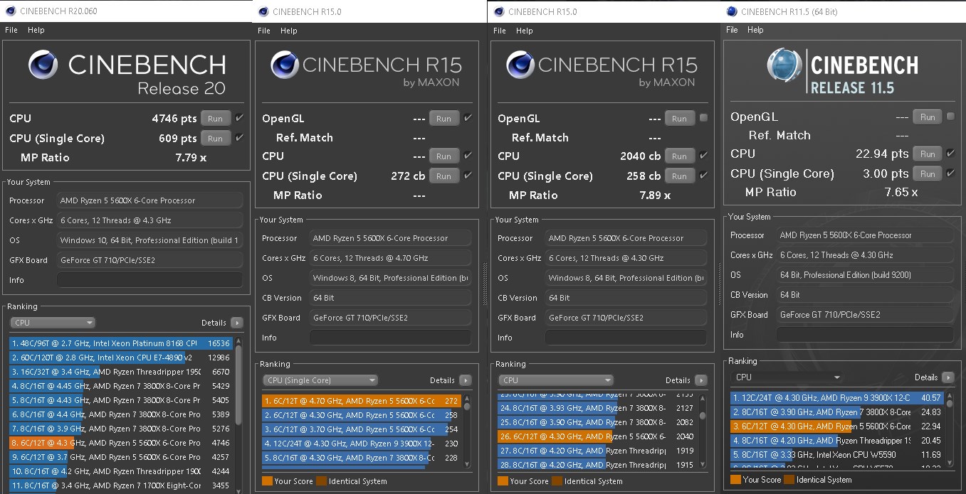 Ryzen 5 5600X’in Cinebench skoru sızdı: Tüm Ryzen 5000 ailesi 600 puanın üzerinde