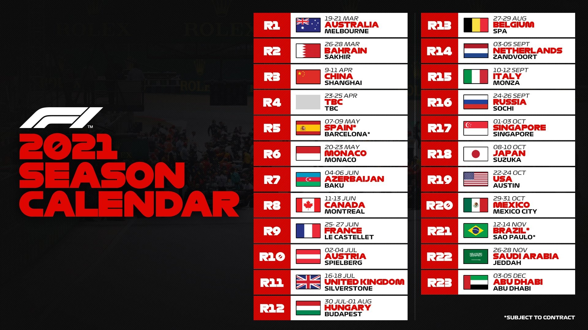 F1 2021 takvimi açıklandı Türkiye için ümit sürüyor DonanımHaber