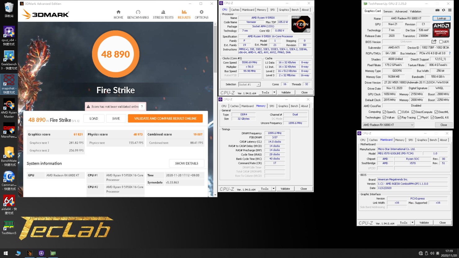 RX 6800 XT 2.8 GHz’e aşırtıldı: Fire Strike’ta 60K barajını yırtıp geçti