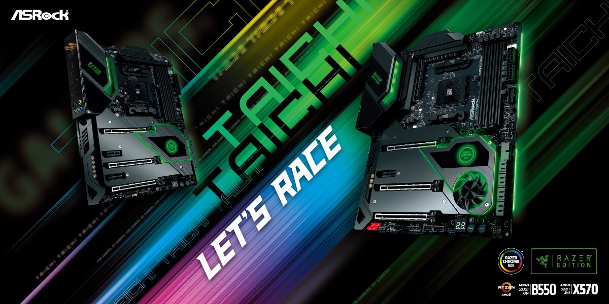 ASRock, AMD çipsetli Taichi model anakartlarında Razer ile iş birliğine gitti