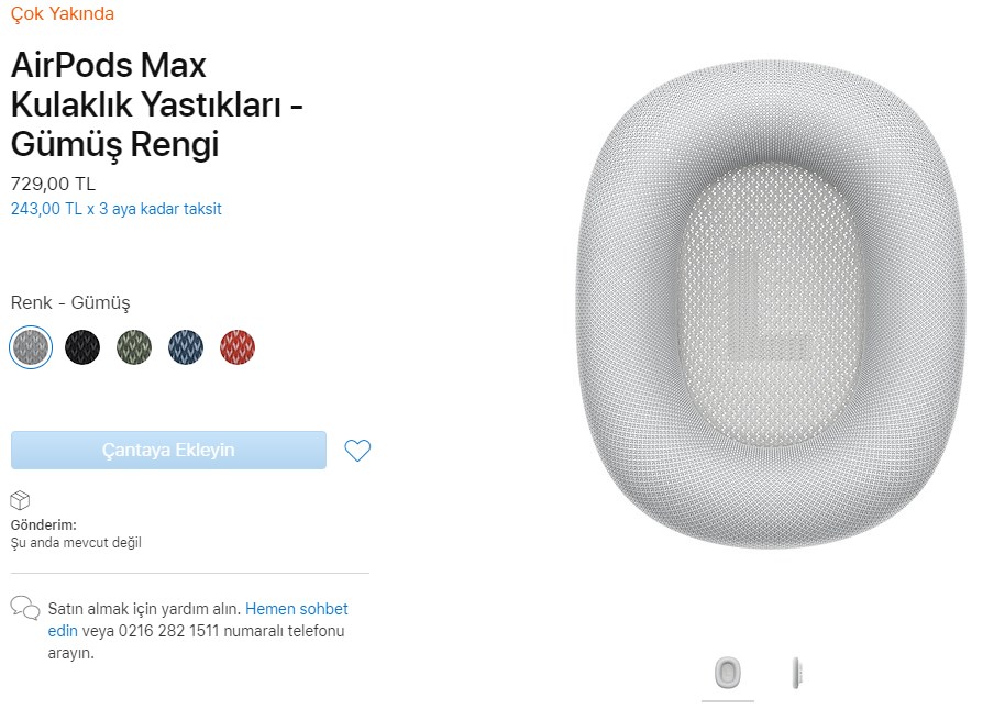 AirPods Max’in kulaklık yastığı neredeyse AirPods fiyatına satılıyor