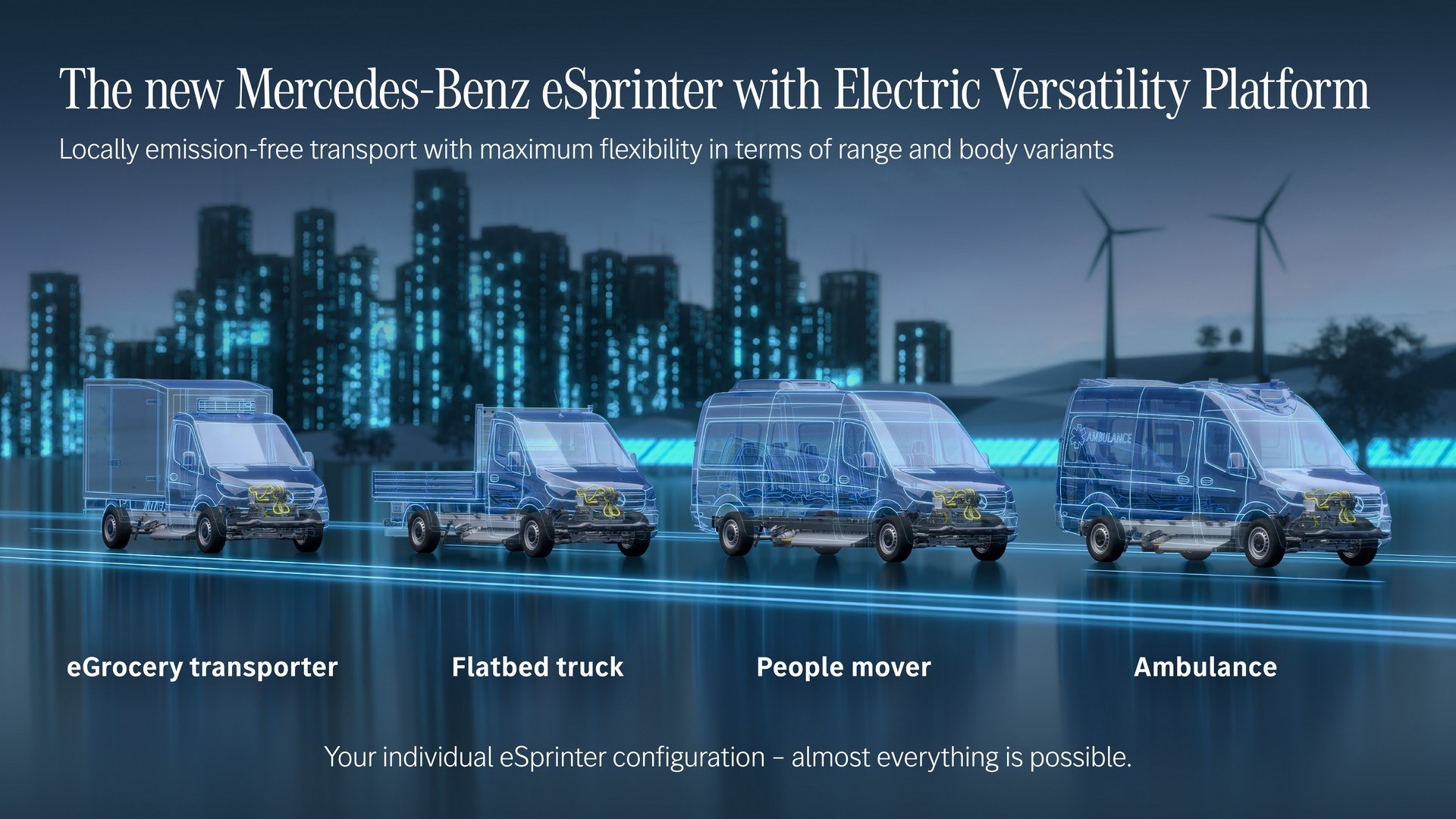 Yeni Mercedes-Benz eSprinter özel bir platform ve üç batarya seçeneğiyle gelecek