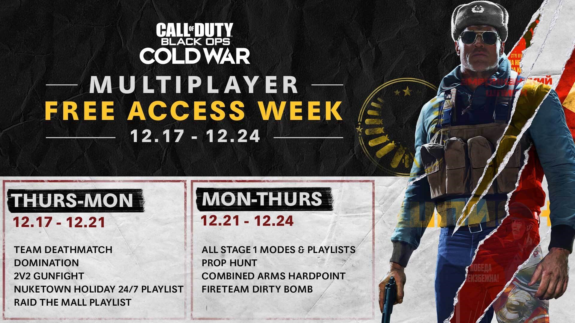 COD: Black Ops Cold War'u bir hafta boyunca ücretsiz oynayın