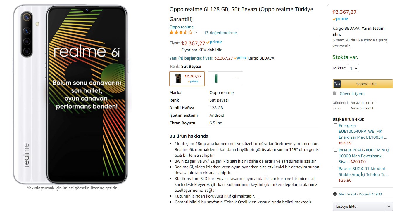 Amazon’da Oppo telefonlarda indirim