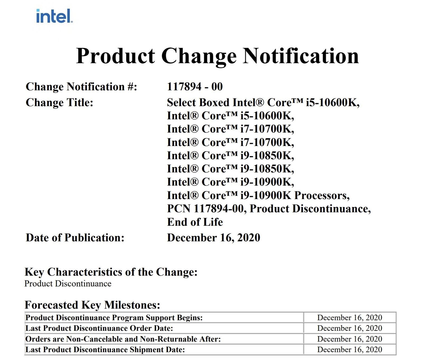 Intel Avengers Edition işlemcilerinin üretimini durdurdu