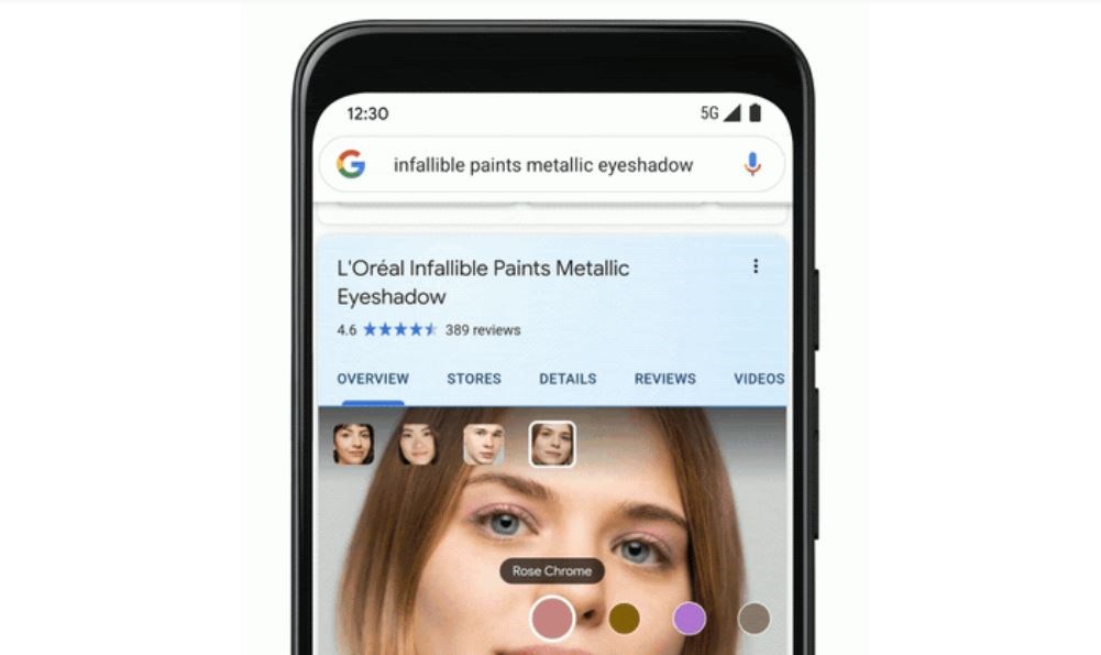 Google aramalarında yüzünüze sanal makyaj yapabileceksiniz