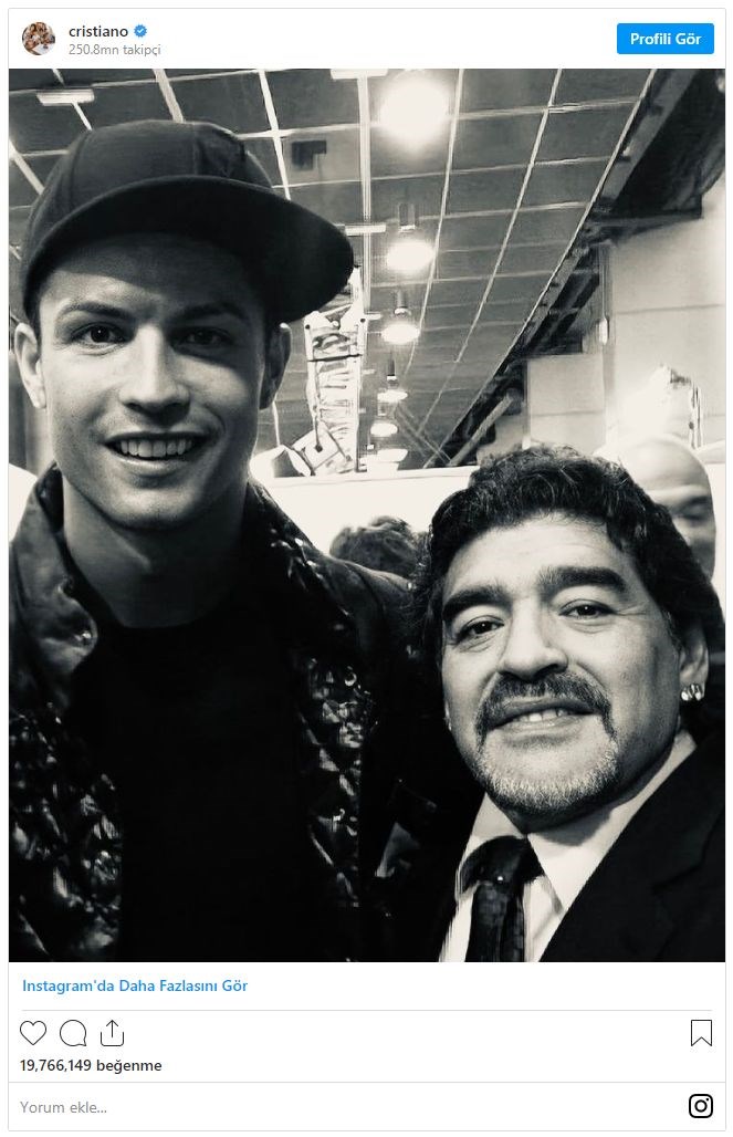 Cristiano Ronaldo, 250 milyon takipçiye ulaşarak Instagram'daki en popüler kişi oldu