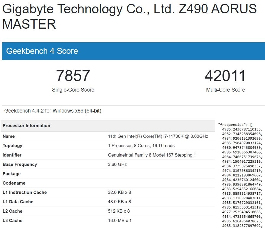 Intel Core i7-11700K selefinden %19 hızlı