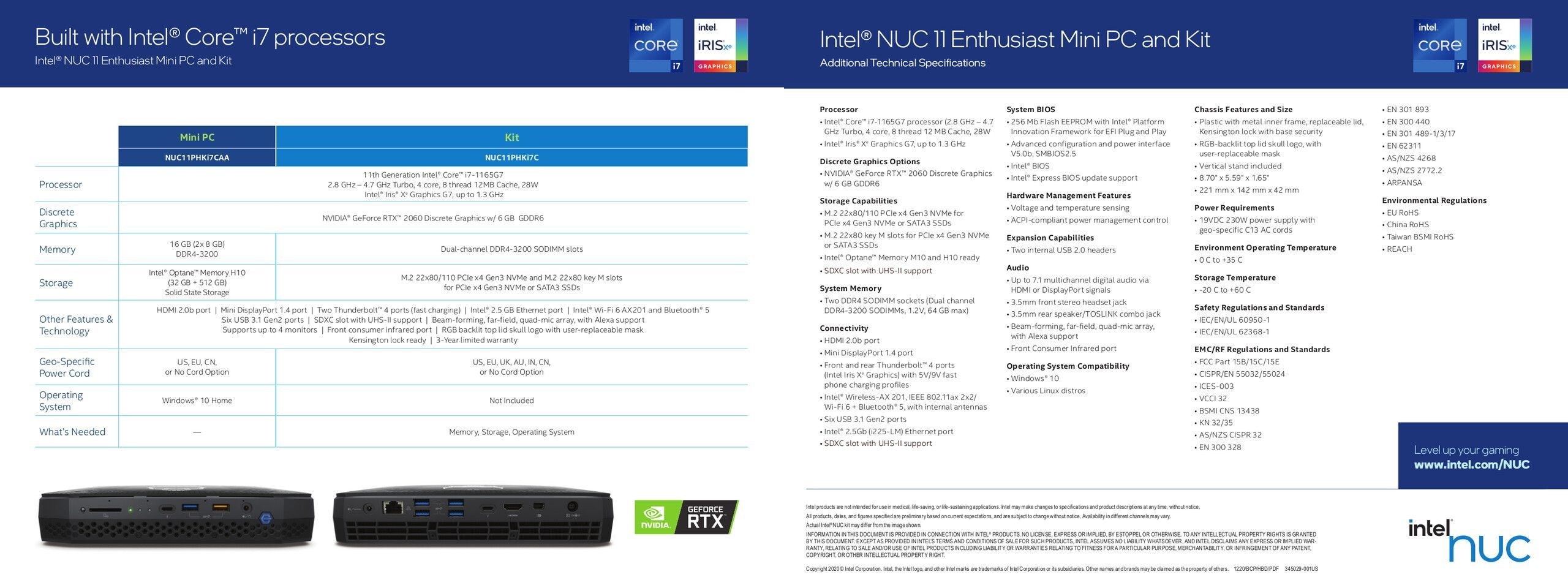 Intel RTX 2060’lı NUC 11'i duyurdu