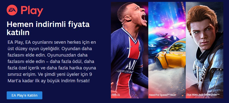 Steam'den büyük fırsat! İlk kez EA Play üyeliği alacaklara %80 indirim!