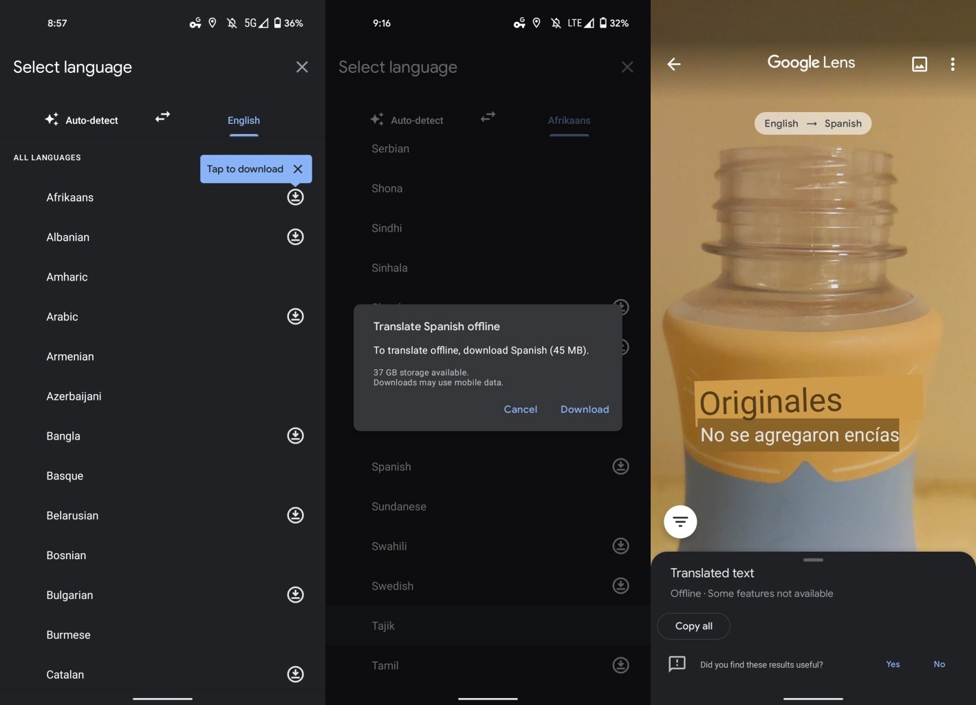 Google Lens artık internet bağlantısı olmadan çeviri yapabiliyor