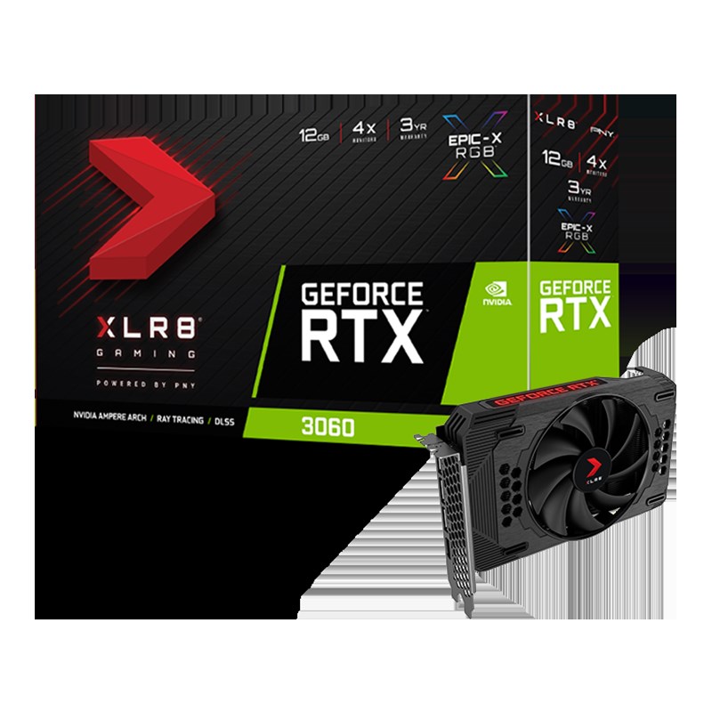 Boyu adından daha kısa: PNY GeForce RTX 3060 12GB XLR8 Gaming REVEL EPIC-X RGB Single Fan Edition duyuruldu