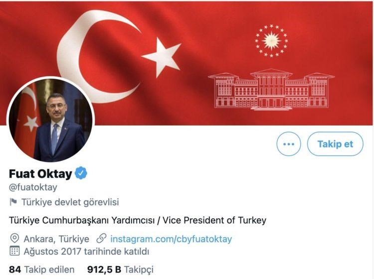 Türkiye'deki hükümet yetkililerin Twitter hesaplarına devlet görevlisi etiketi eklendi