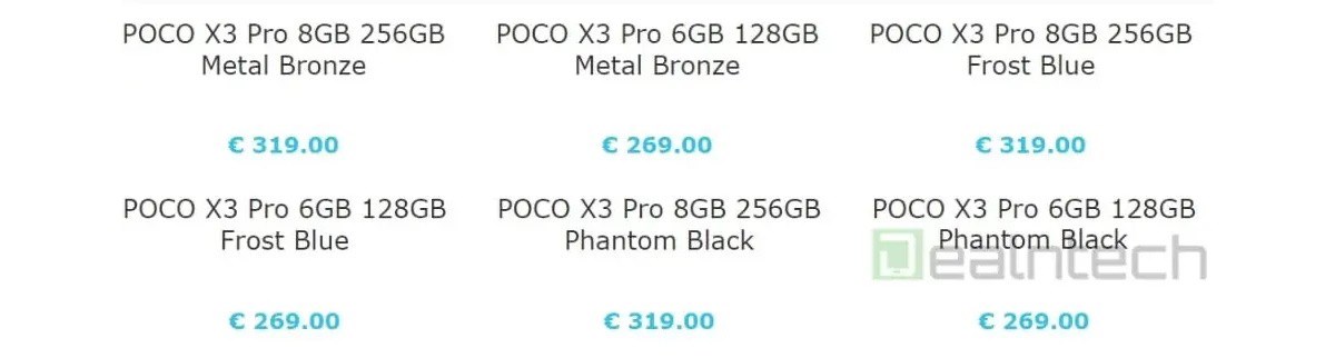 Poco X3 Pro'nun Avrupa fiyatı ortaya çıktı