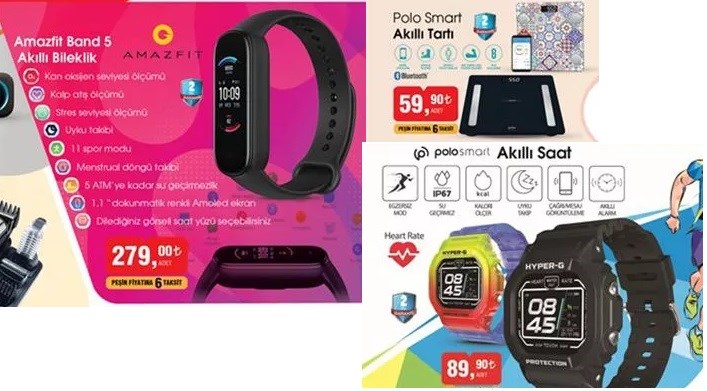 Haftaya A101 marketlerde Amazfit Verge, BİM marketlerde Amazfit Band 5 var