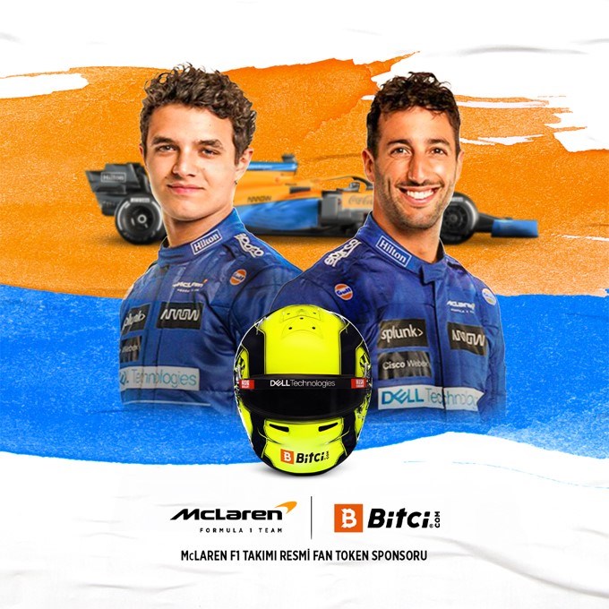 Bitci.com, Mclaren F1 taraftar tokeni için anlaşmaya vardı