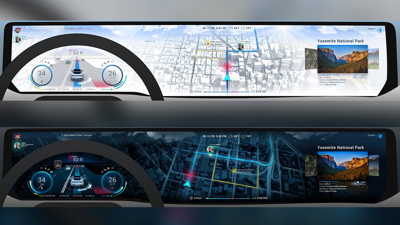 Unity ve Here, otomobillerin gösterge paneli için 3D arayüz geliştiriyorlar