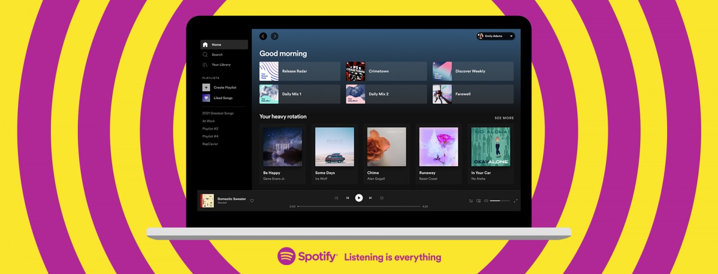 Spotify, web ve masaüstü uygulamalarını mobil ile benzer bir tasarımla güncelliyor