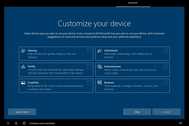 Windows 10 artık kullanıcıya uyum sağlayacak