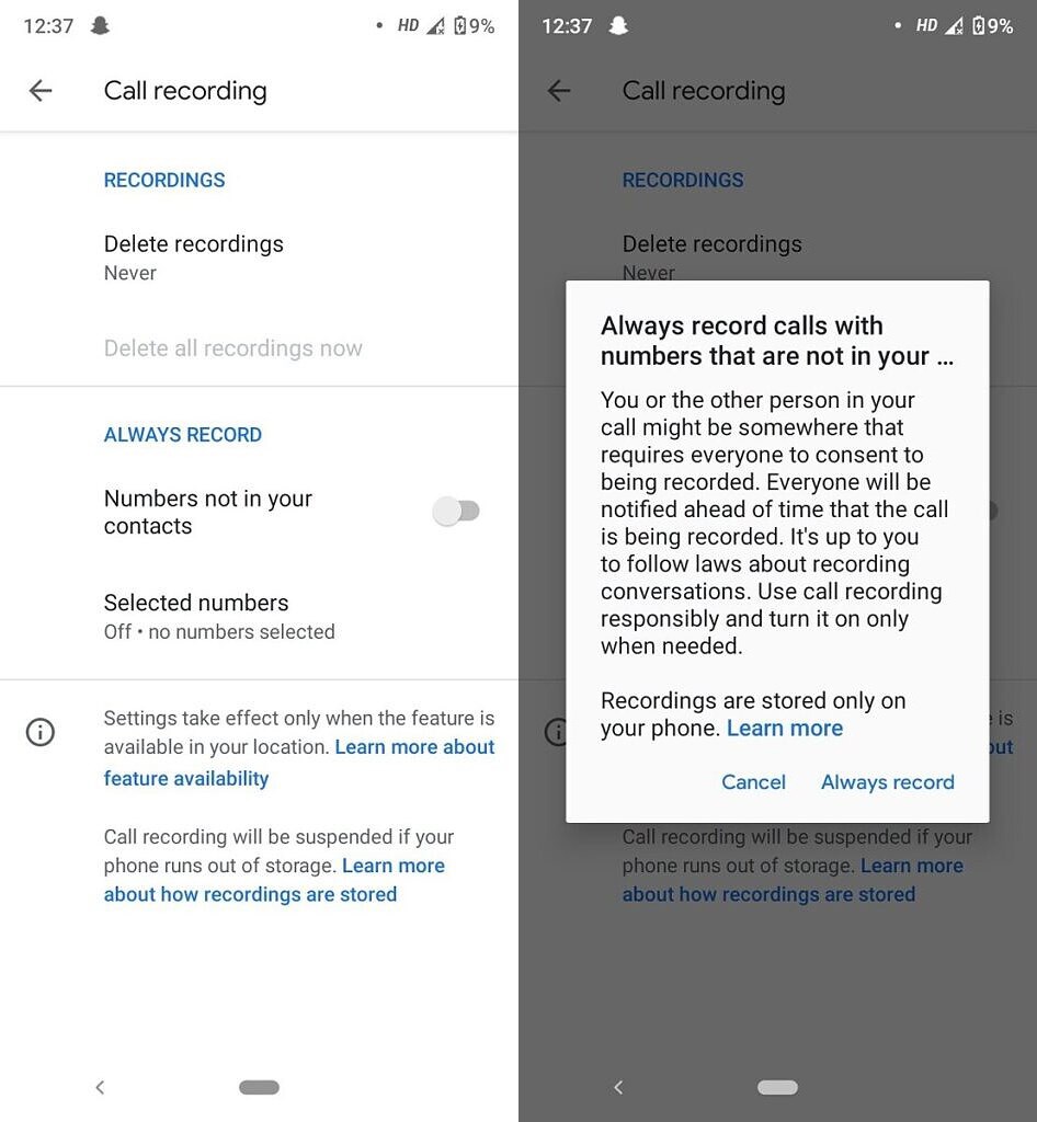 Google Telefon uygulaması, rehberde kayıtlı olmayan numaralardan gelen aramaları kaydedecek