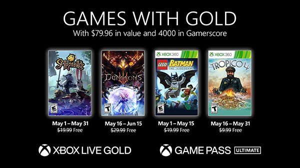 Xbox Live Gold üyelerine Mayıs ayında verilecek ücretsiz oyunlar belli oldu