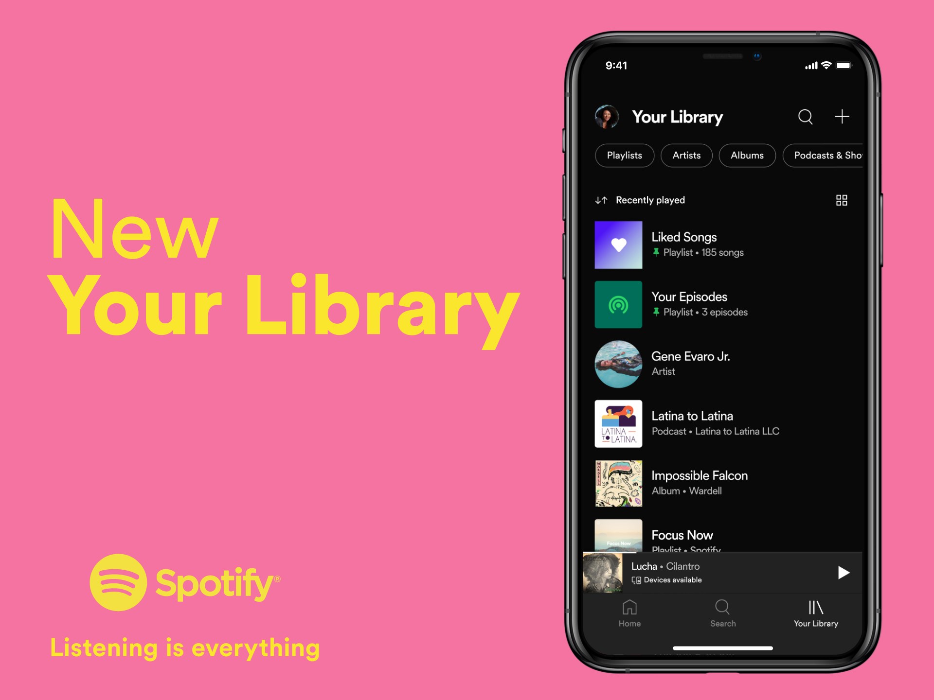 Spotify'ın 'Kitaplığın' bölümüne yeni özellikler ve yeni bir tasarım geliyor