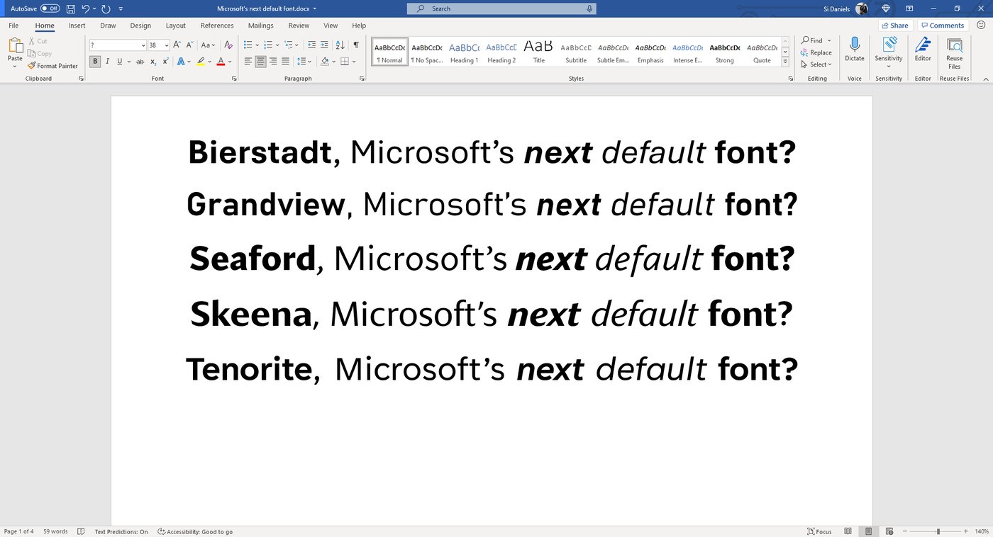 Microsoft Office'in standart yazı tipi 15 yılın ardından değişiyor