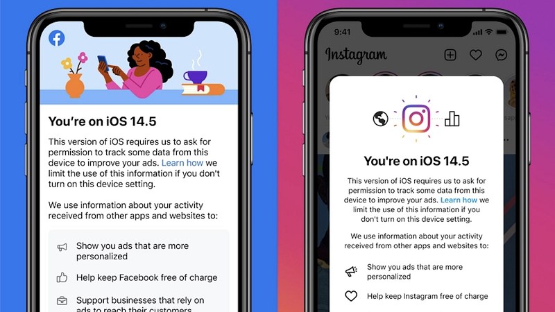 Facebook ve Instagram, iOS kullanıcılarına gözdağı vermeye başladı