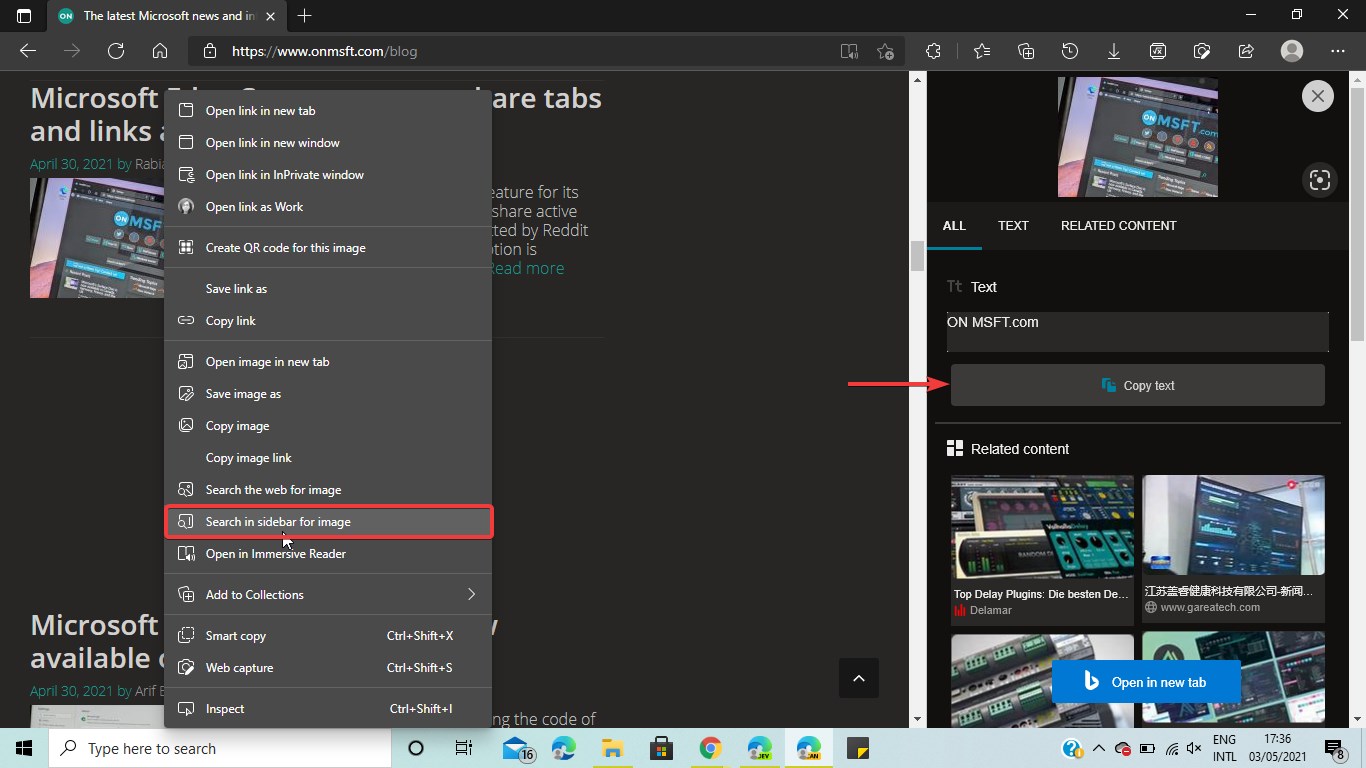 Microsoft Edge'e tersine görsel arama özelliği geliyor