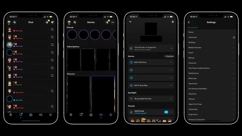 Snapchat'in iOS versiyonu, karanlık mod özelliğine kavuşuyor