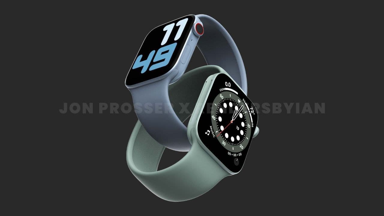 Apple Watch Series 7'nin olası tasarımını gösteren render görüntüleri yayınlandı