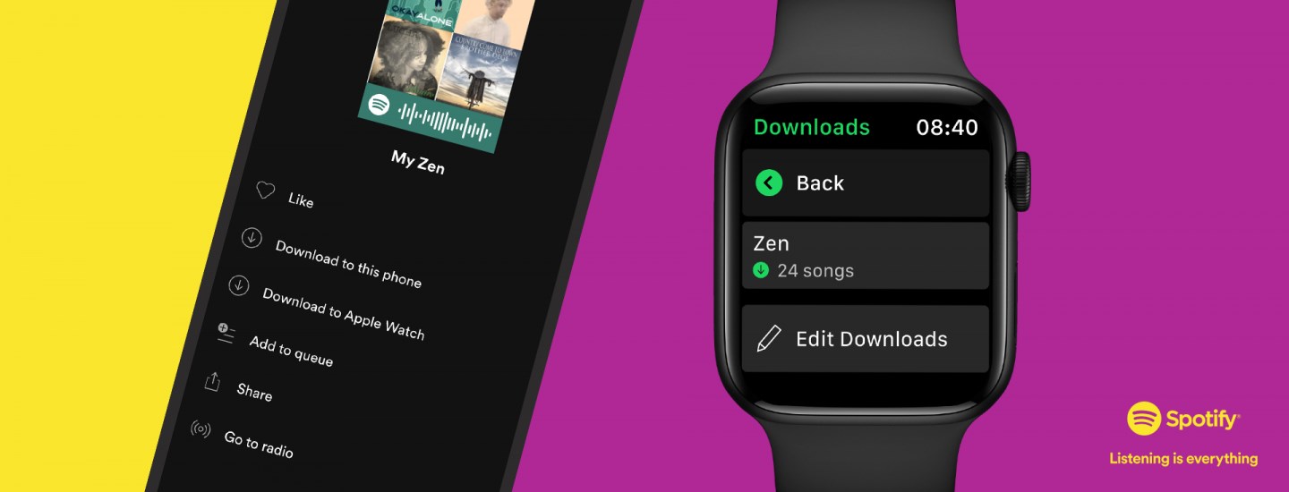 Apple Watch Spotify müzik indirme özelliği geldi