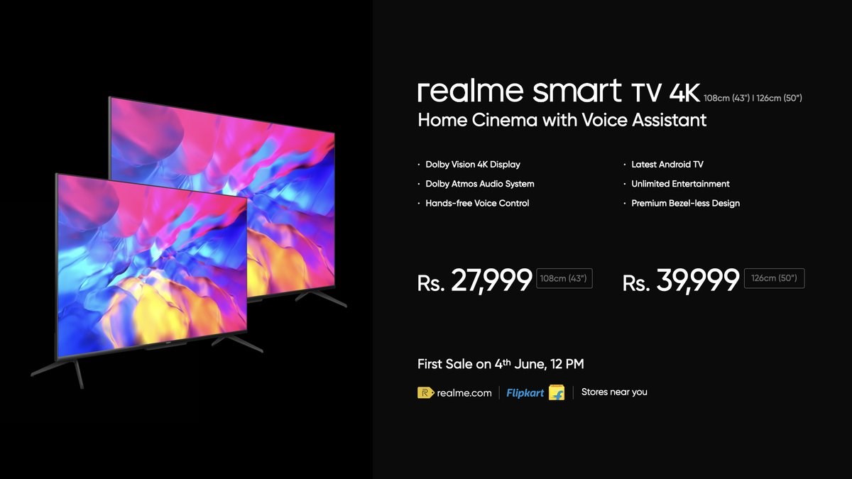 Realme Smart TV 4K serisi tanıtıldı