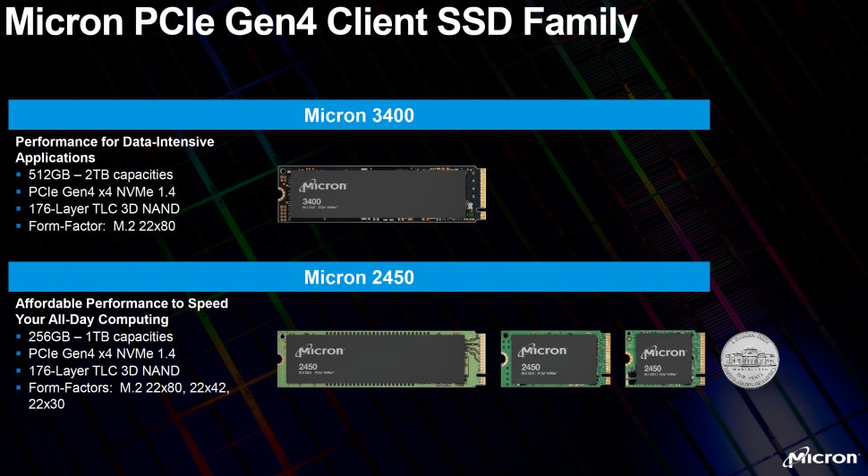 Micron 2450 ve 3400 SSD verimliliği hedefliyor