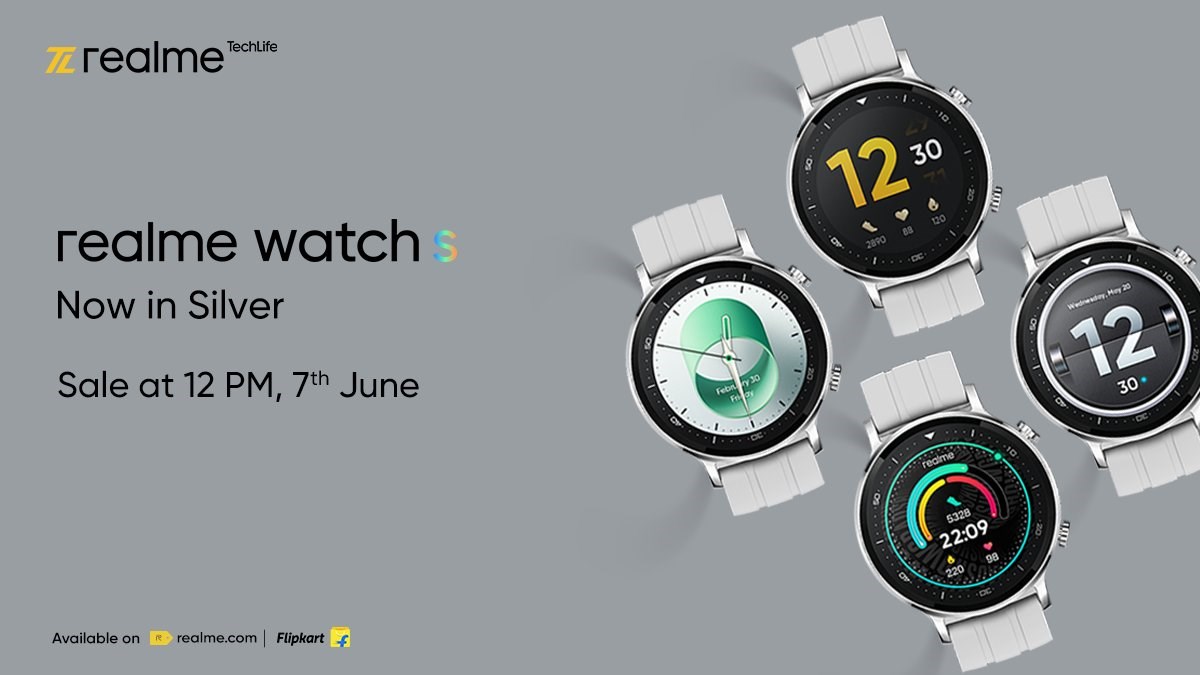 Realme Watch S gümüş renk seçeneğine kavuşuyor