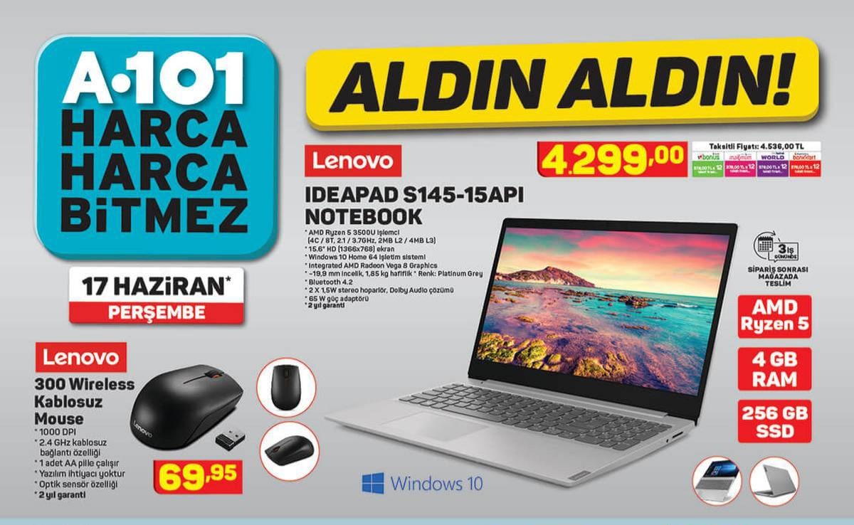 17 Haziran A101 Aktüel Ürünler Kataloğunda Ucuza Laptop Var