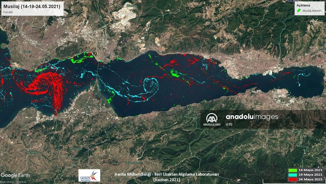 Marmara Denizi'ndeki müsilajın yoğunluk haritası oluşturuldu