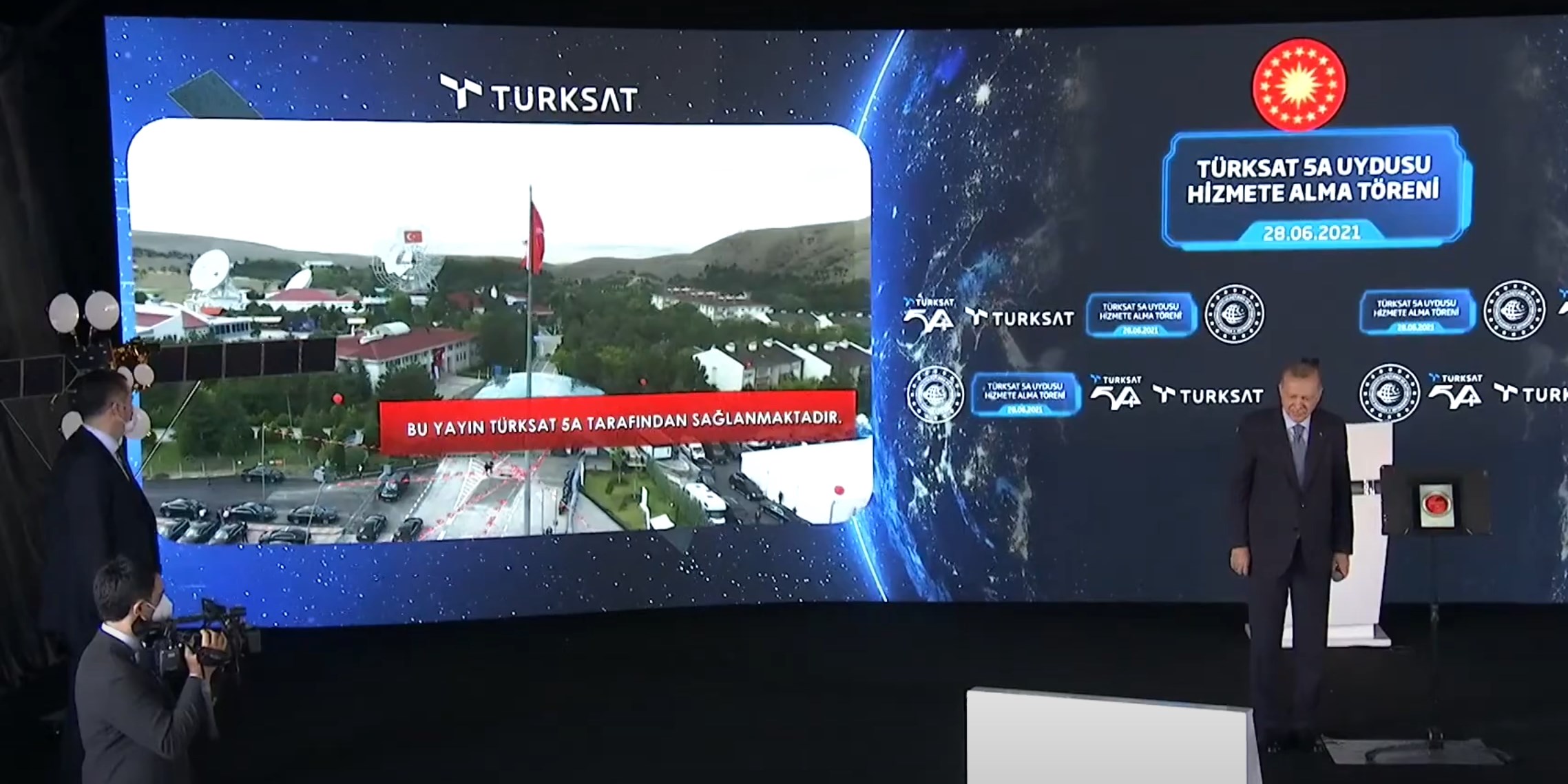 türksat 5a ile yapılan ilk yayın