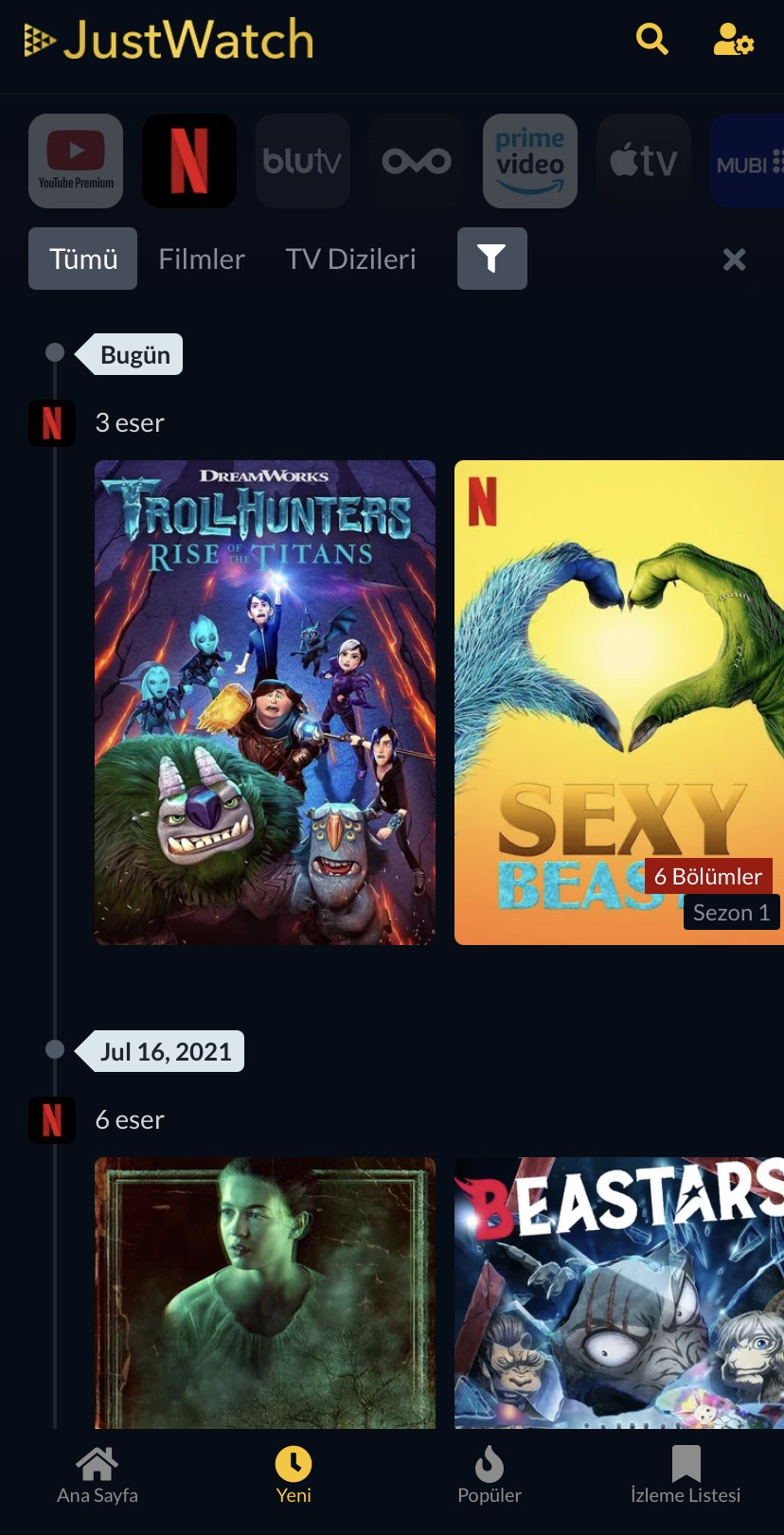 Netflix'e yeni eklenen dizi ve filmler