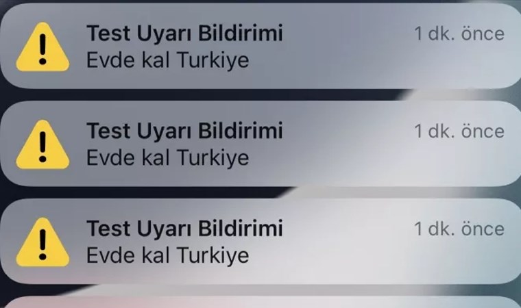 Bugün iPhone kullanıcılarına 'Evde Kal Türkiye' bildirimi geldi