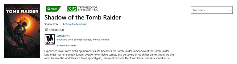 Shadow of The Tomb Raider, artık PS5'te 4K60fps olarak çalışıyor