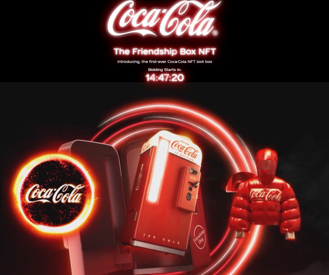 Coca-Cola, ilk NFT'lerini açık artırmaya çıkarıyor