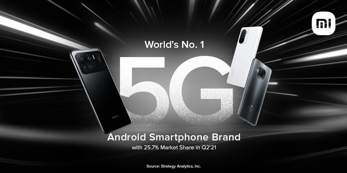 Xiaomi, 5G destekli Android akıllı telefon satışlarında birinci