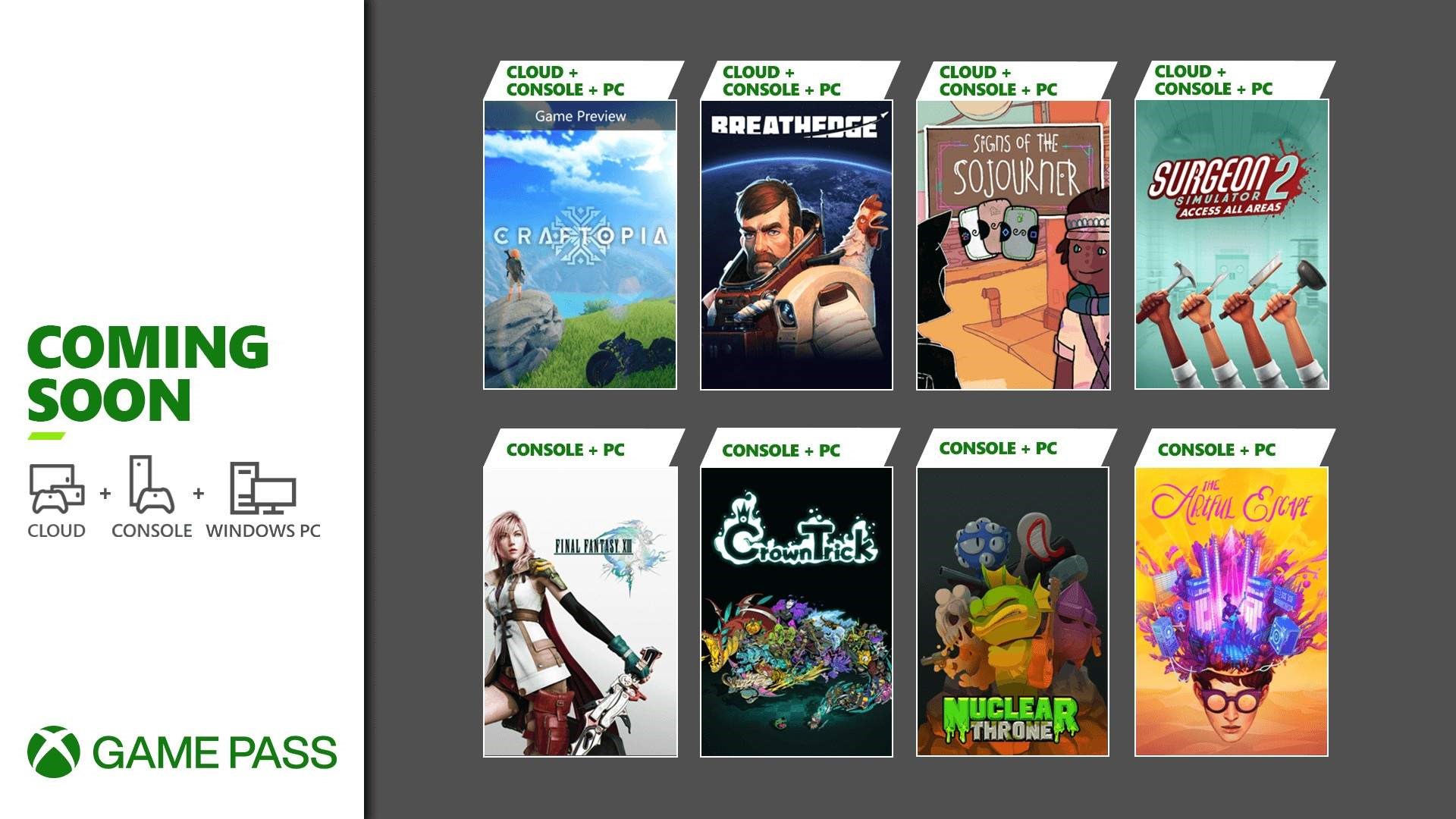 Eylül 2021'in ilk yarısında Xbox Game Pass'e eklenecek oyunlar
