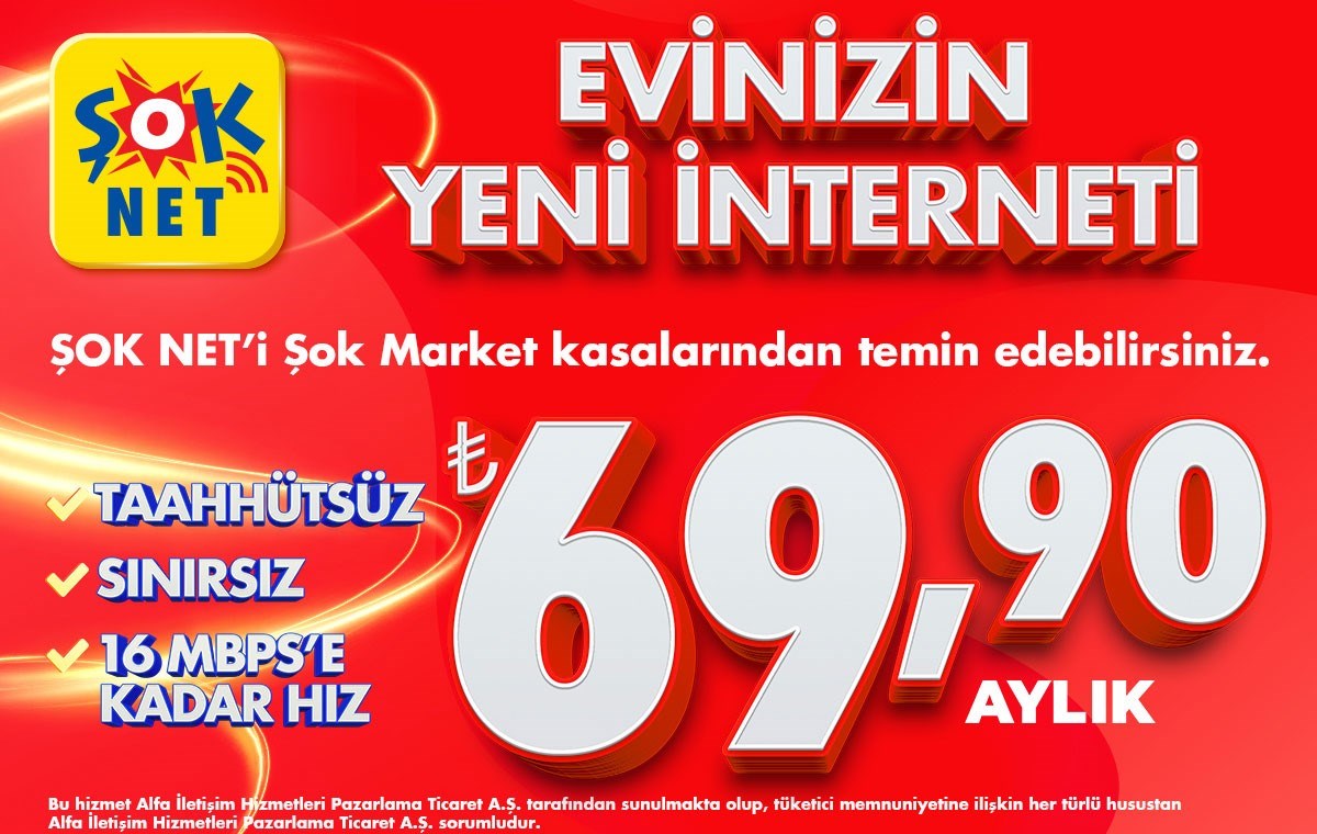 Şok ev interneti satmaya başladı: Şok Net