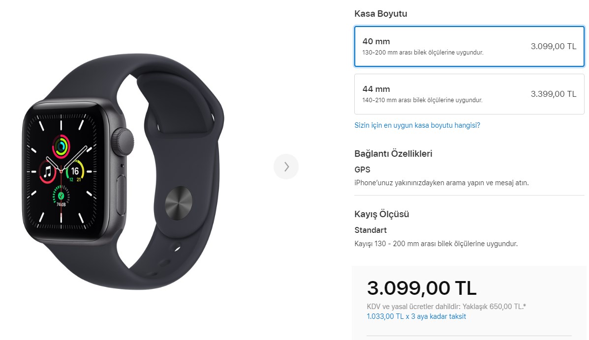 Apple Watch SE ve Series 3'e zam geldi