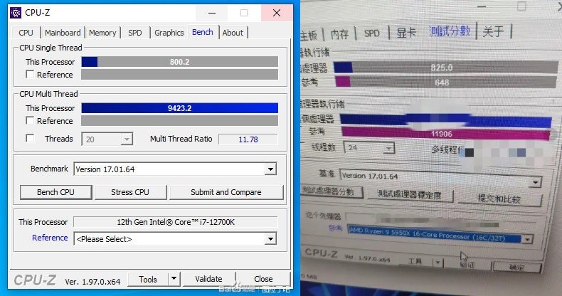 i7-12700K CPU-Z test sonuçları görüntülendi