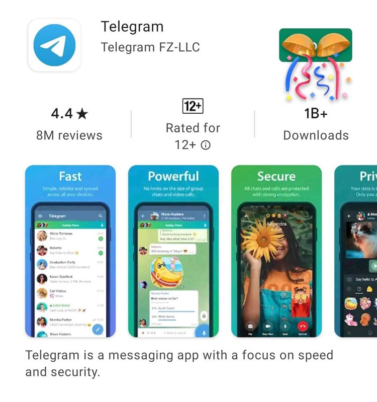 Google Play'de Telegram'ın indirme sayısı 1 milyarı aştı