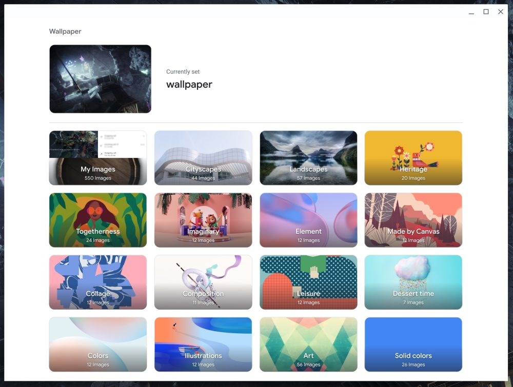 Chrome OS duvar kağıtları Google Fotoğraflar'dan ayarlanabilecek